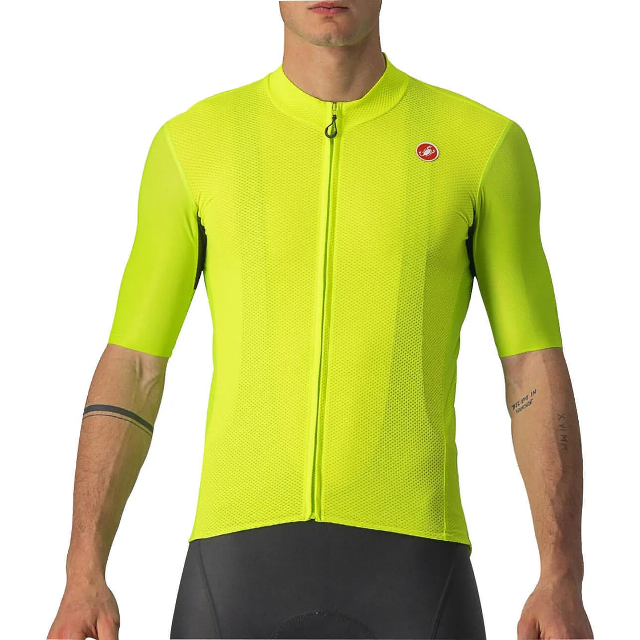 Castelli Endurance Elite Short Sleeve Mens Cycling Jersey - Yellow City Casual Relaxed Outfit