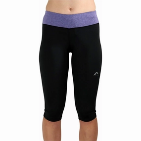 More Mile Marl Womens 3/4 Capri Running Tights - Black Effortless Style Wear Low Maintenance