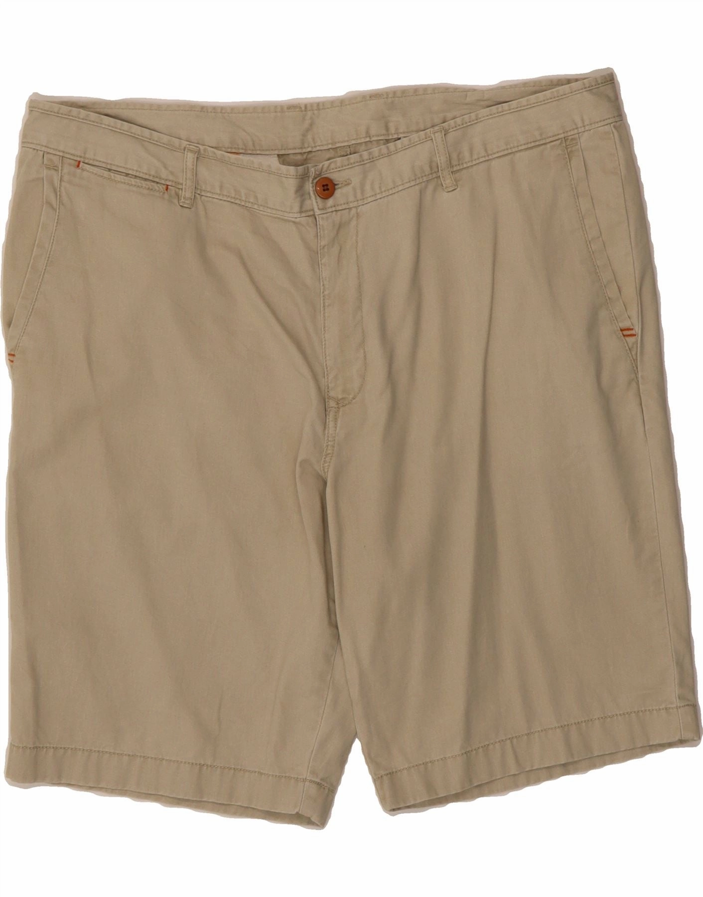 easygoing look TOMMY BAHAMA Mens Relaxed Fit Chino Shorts W40 XL Beige Cotton