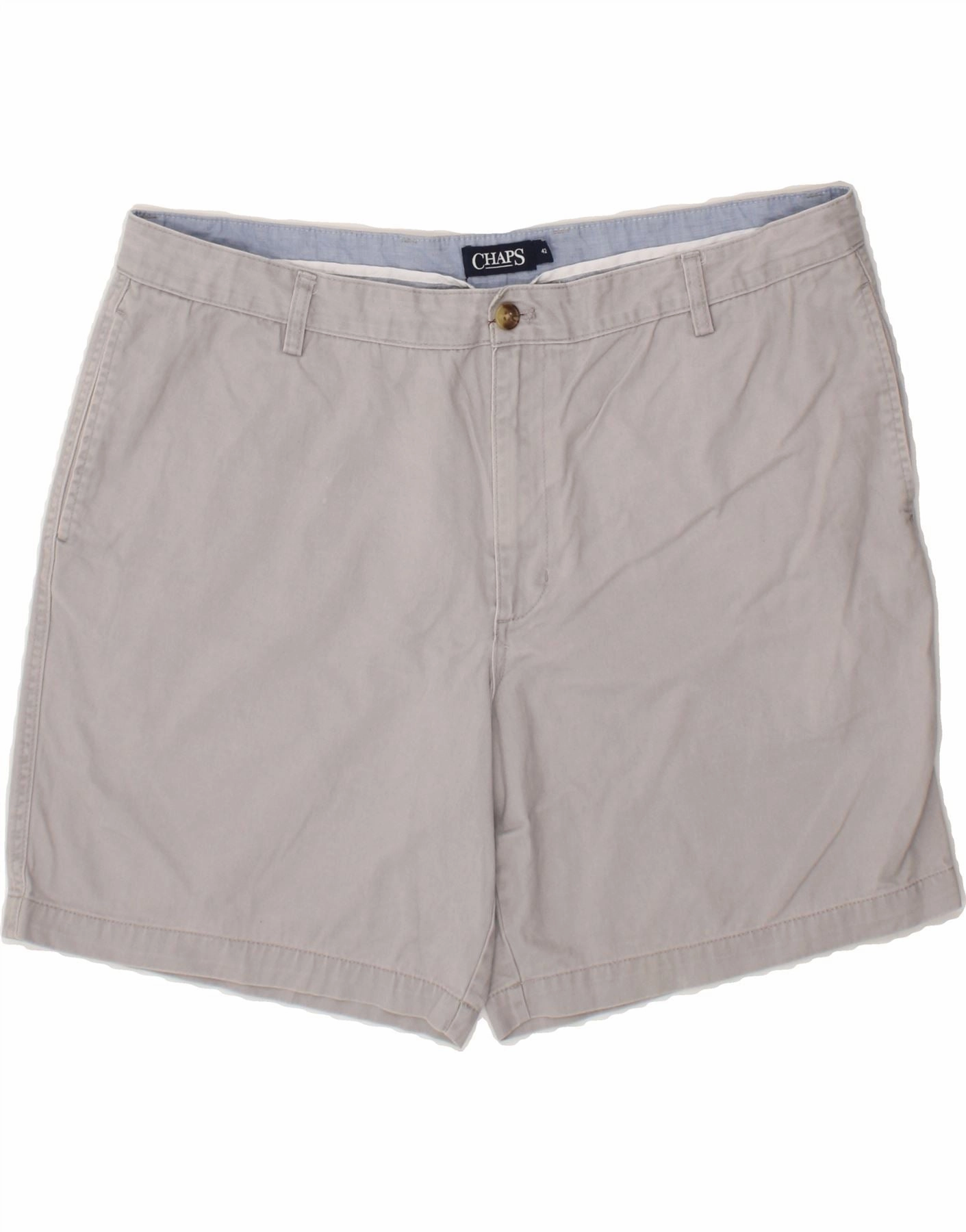 CHAPS Mens Chino Shorts W42 2XL Grey Cotton creative industry