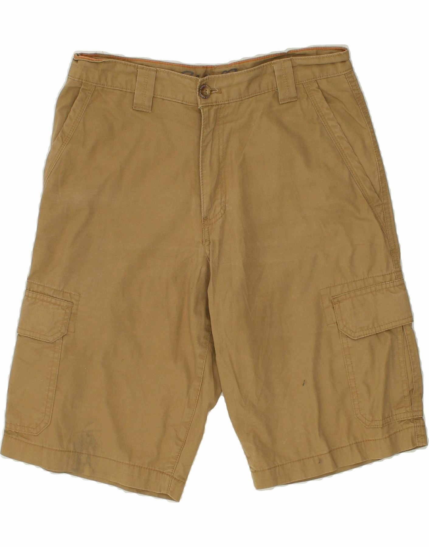 Daily Essential EDDIE BAUER Mens Cargo Shorts W30 Medium Brown Cotton