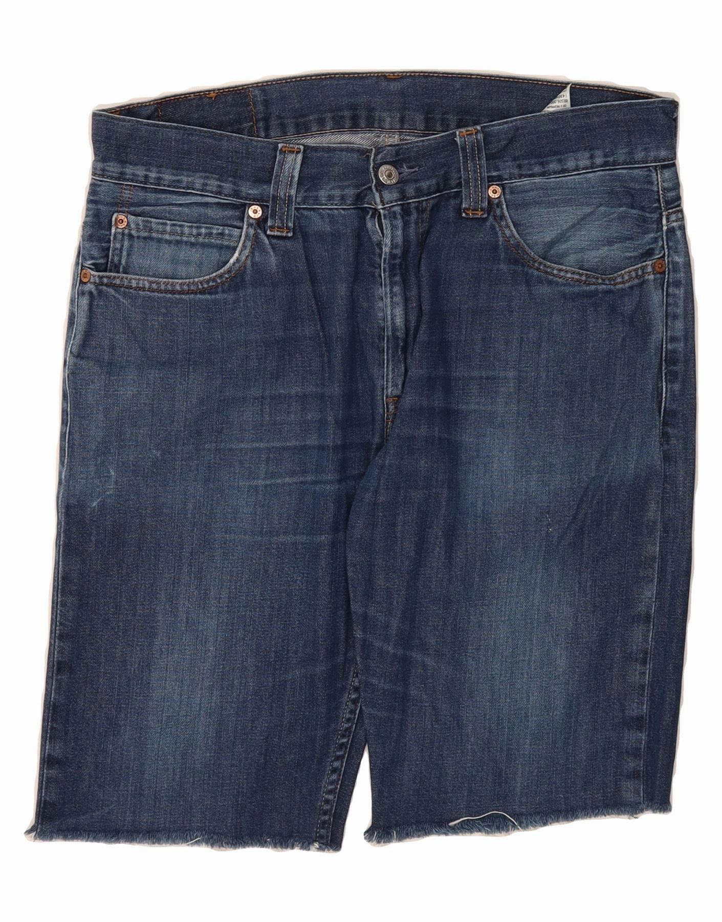 LEVI'S Mens 506 Denim Shorts  W34 Large  Navy Blue Cotton Durable Feel