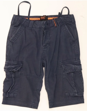 SUPERDRY Mens Cargo Shorts W30 Medium Navy Blue Cotton art industry
