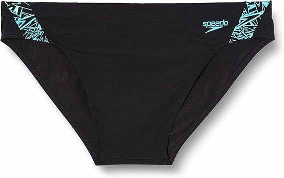 Poolside Leisure Speedo Boom Splice Mens Swim Brief - Black