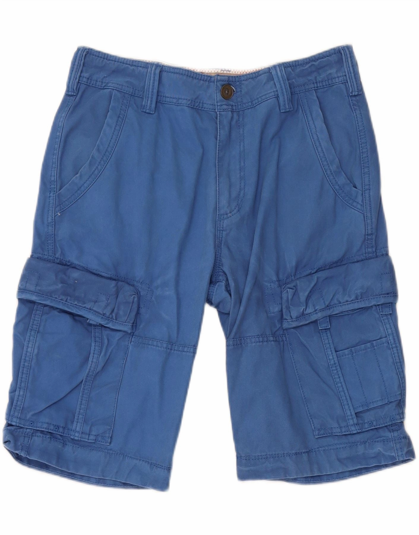 FAT FACE Mens Cargo Shorts W32 Medium Blue Cotton TaglessLabeling