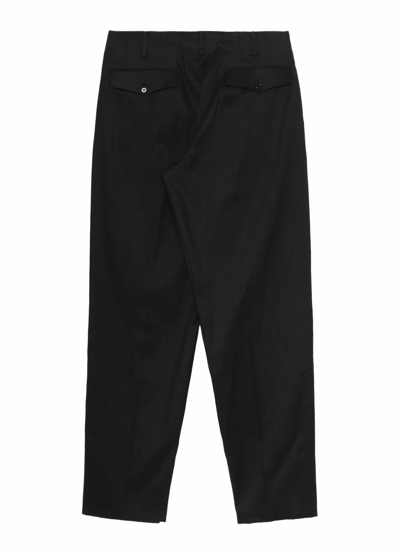 LINEN COTTON TWILL PANTS WITH 2-TUCKS Breathable wear Comfort waistband