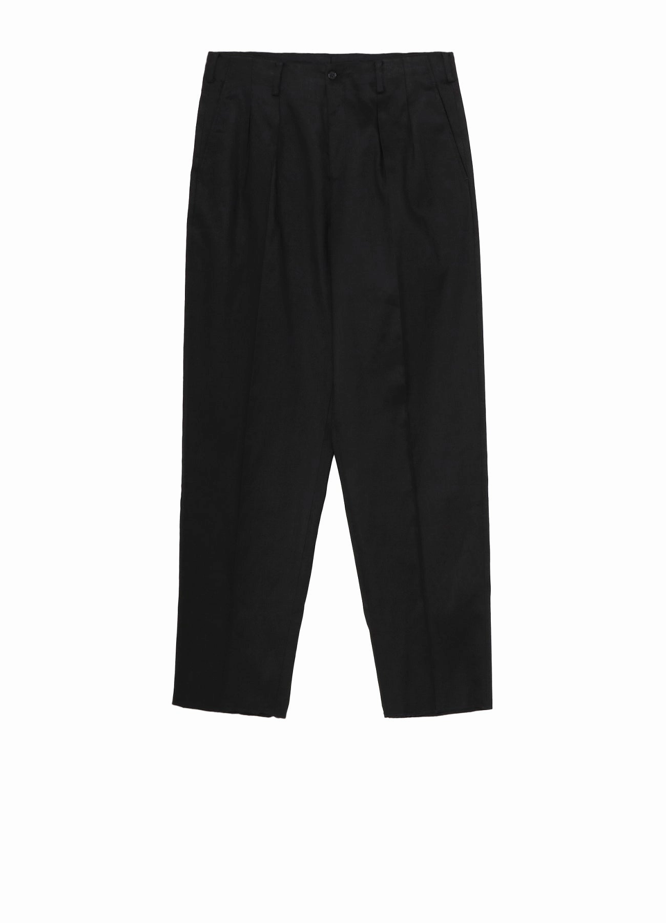 LINEN COTTON TWILL PANTS WITH 2-TUCKS Light Fit Wear