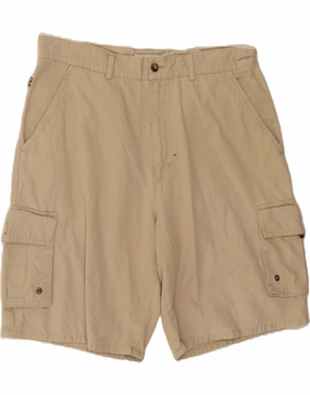 FILA Mens Cargo Shorts W36 Large Beige All Day Flex Fit Secure Zipper Closure