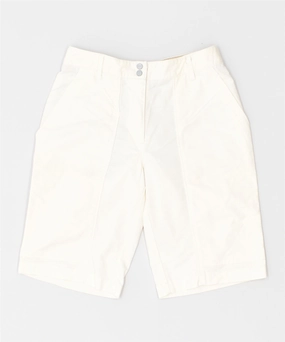 FILA Mens Casual Shorts UK 12 Medium W28 Off White Quick Access Cargo Pockets