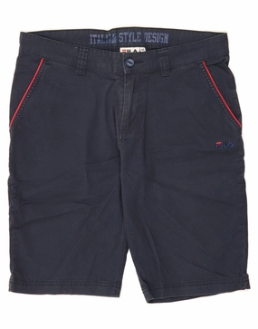 mountain style FILA Mens Chino Shorts IT 46 Small W30  Navy Blue Cotton