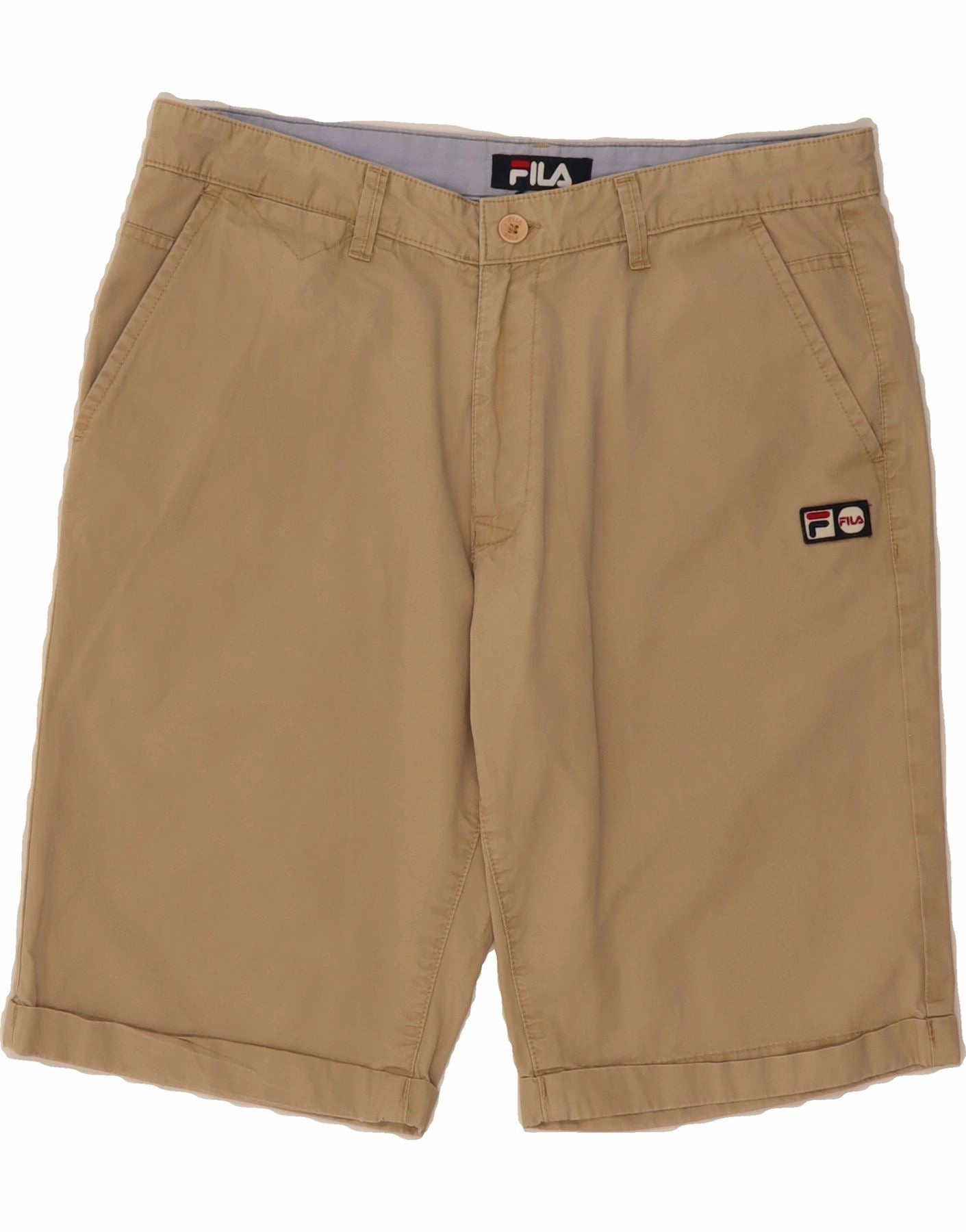FILA Mens Chino Shorts W36 Large Beige Cotton Active Motion