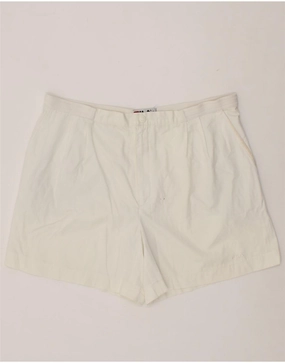 camping clothing FILA Mens High Waist Chino Shorts IT 52 XL W34 White