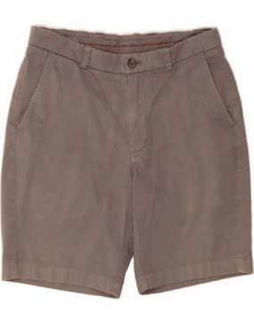 BROOKS BROTHERS Mens Chino Shorts W33 Medium  Grey Cotton Slim Fit Wear Athletic Silhouette