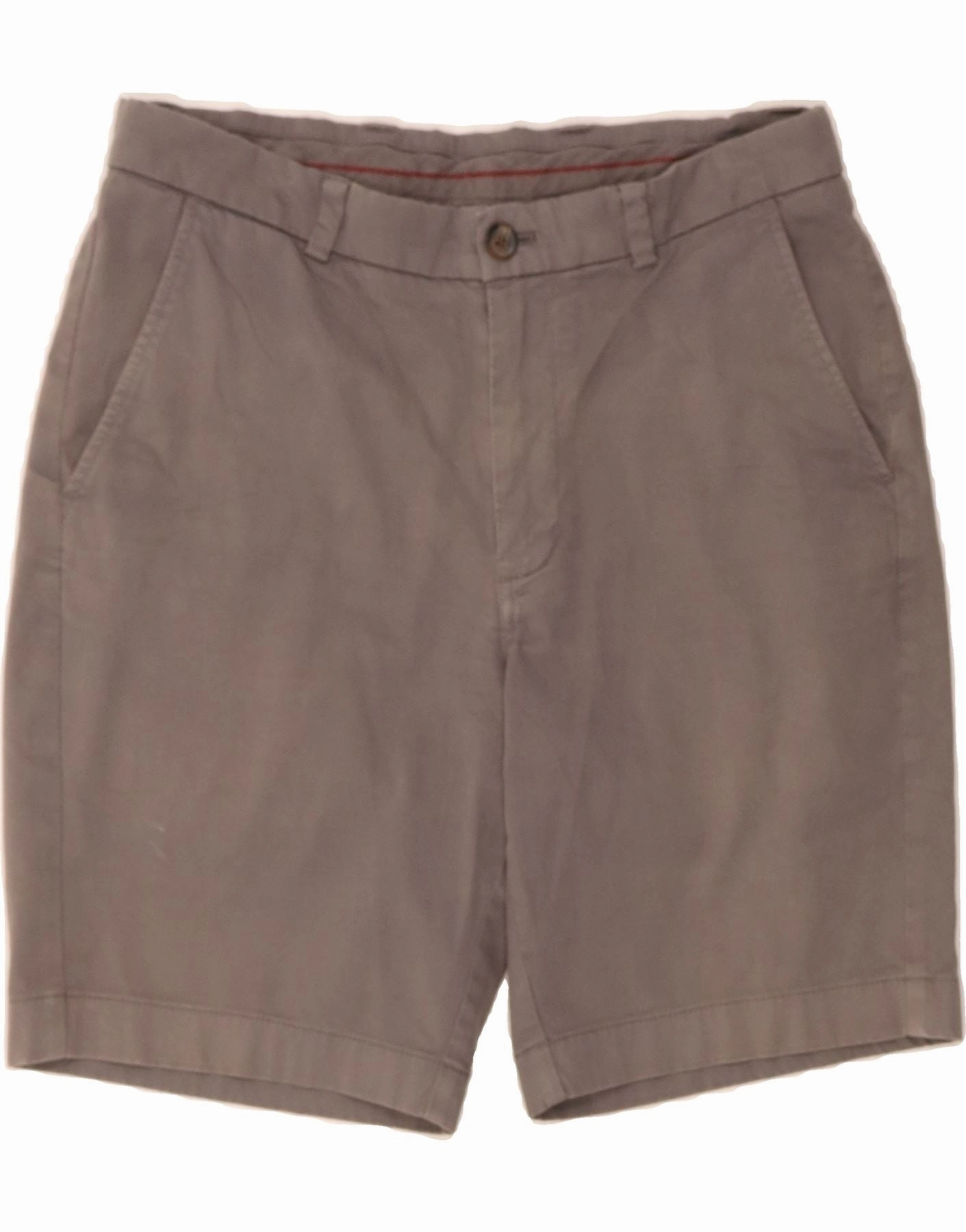 BROOKS BROTHERS Mens Chino Shorts W33 Medium  Grey Cotton Slim Fit Wear Athletic Silhouette