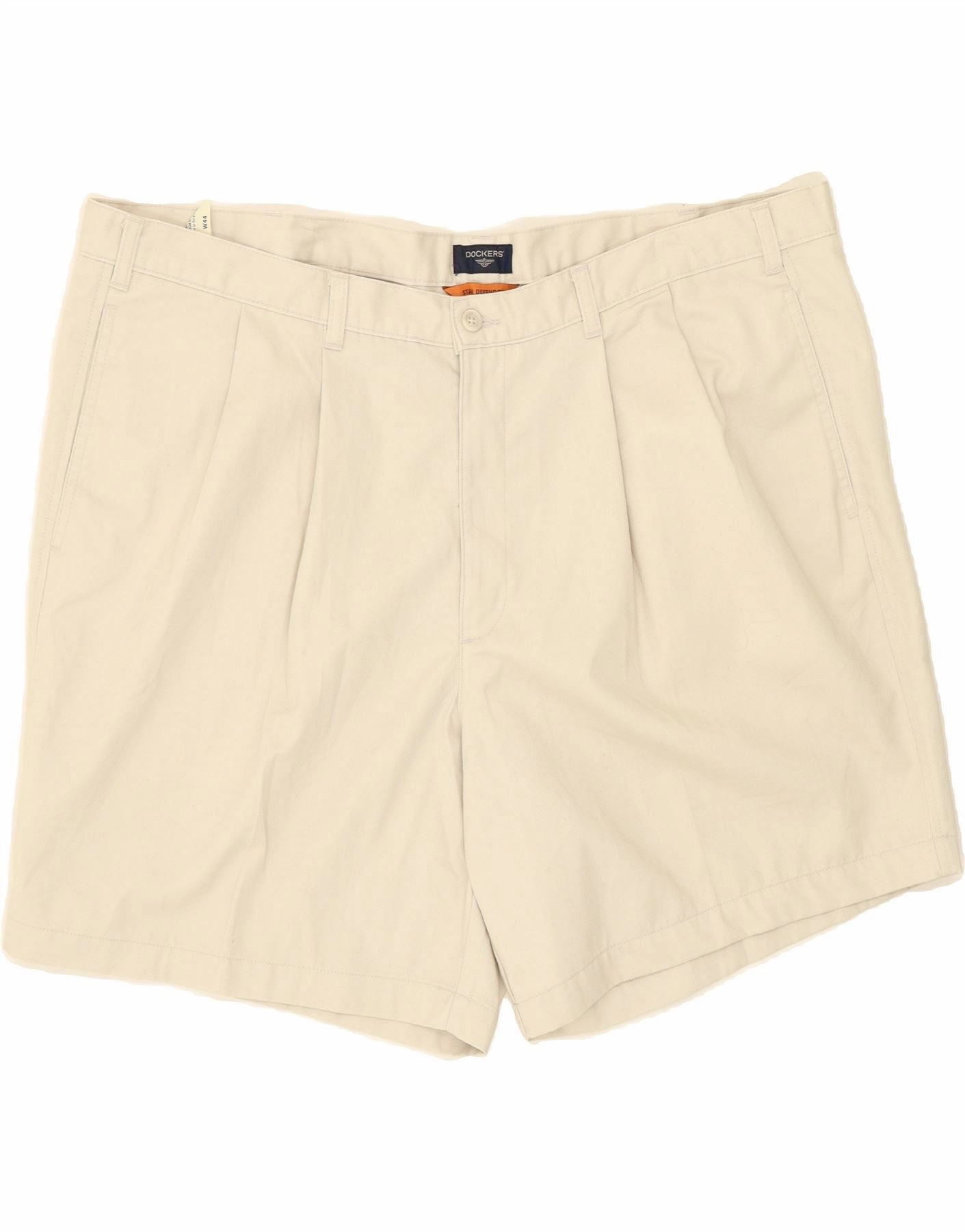 DOCKERS Mens Stain Defender Casual Shorts W44 2XL Off White Cotton Baby shower gift