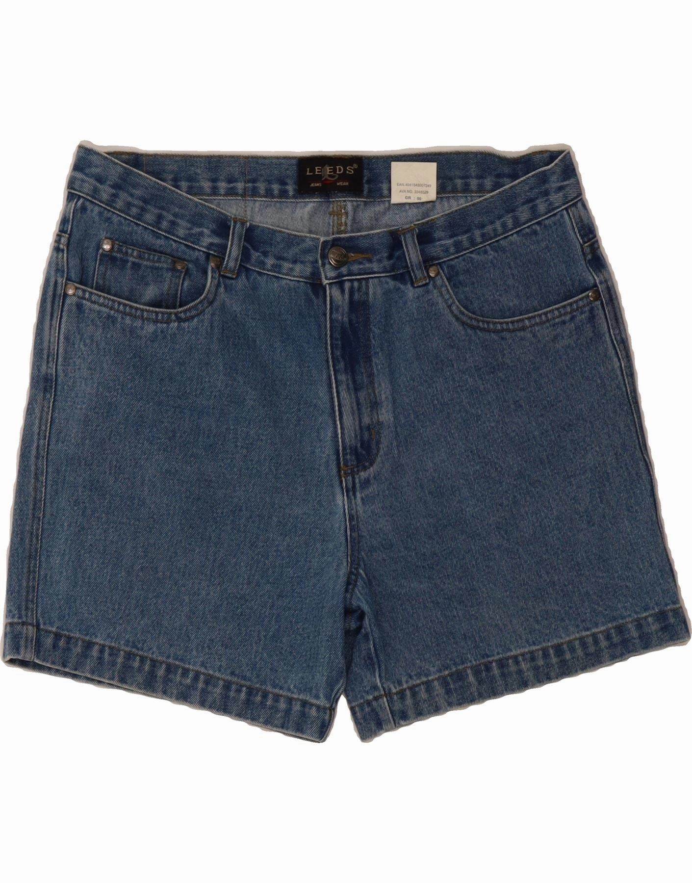 volleyball outfit Father's Day gift LEEDS Mens Denim Shorts EU 50 Large W34  Blue Cotton