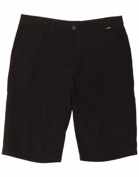 Bright Hues HURLEY Mens Chino Shorts  W32 Medium Black Polyester