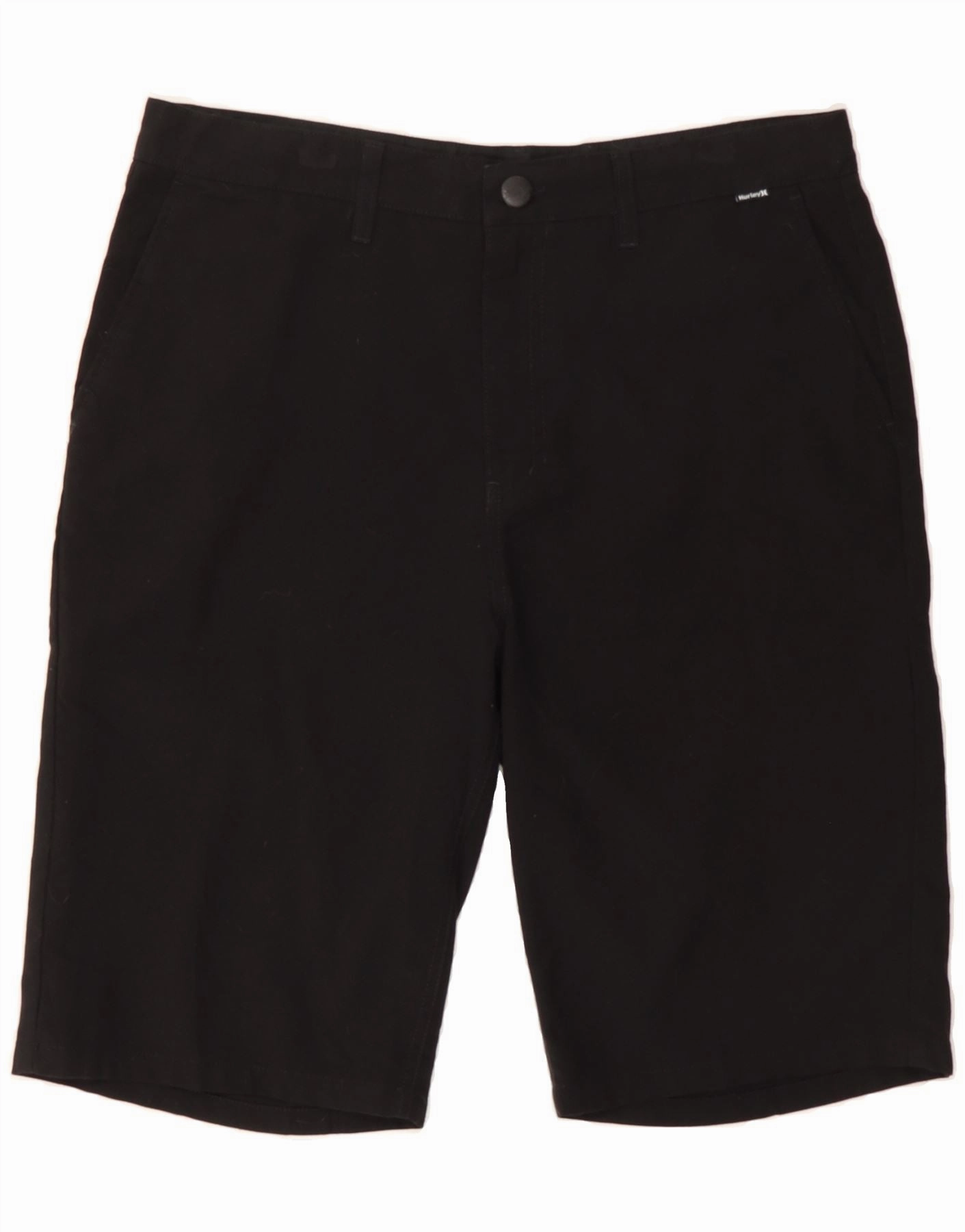 Bright Hues HURLEY Mens Chino Shorts  W32 Medium Black Polyester