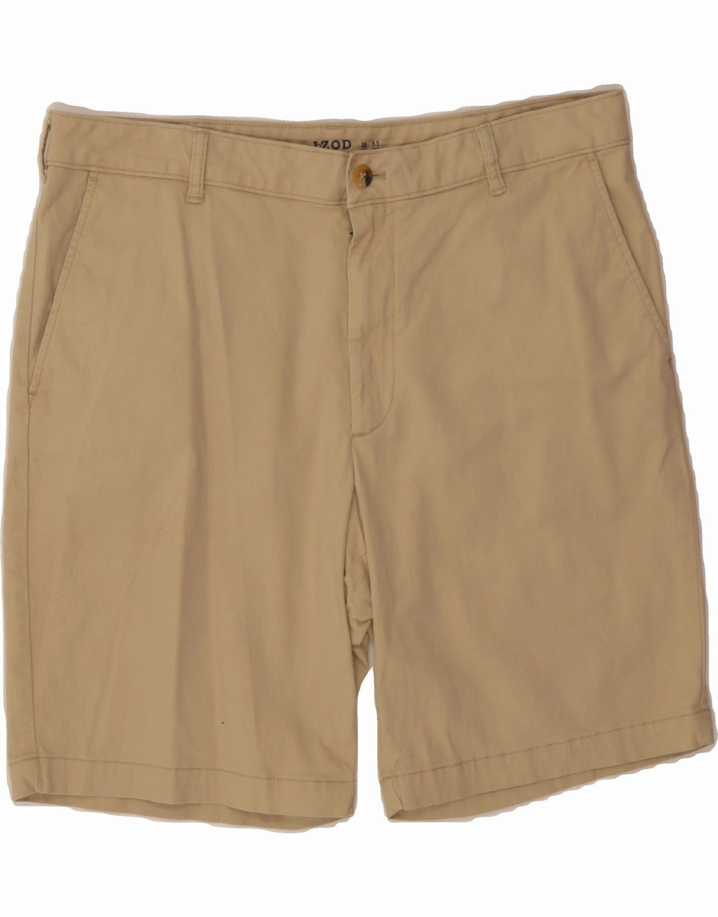 Eco Friendly Material IZOD Mens Salt Water Chino Shorts W38 XL Beige Cotton