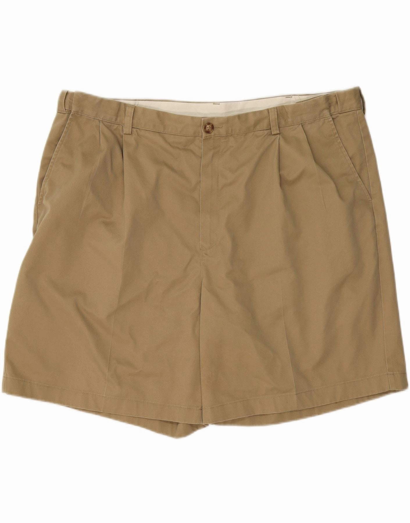 Water Repellent Coating L.L.BEAN Mens Pegged Chino Shorts W44 2XL Beige Cotton