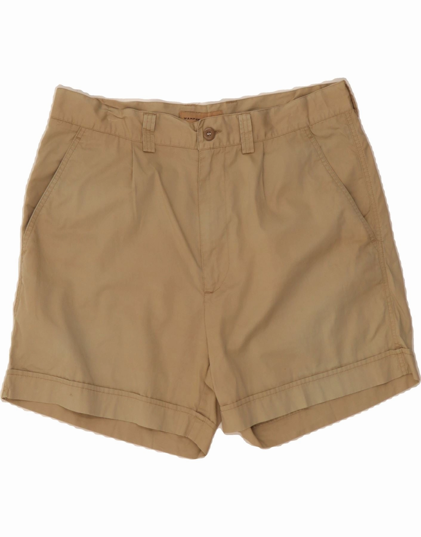 WAMPUM Mens Chino Shorts IT 49 Medium W36  Beige Cotton Active Motion No Pressure