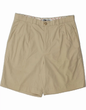 Quick Fit Design ReinforcedPockets FILA Mens Chino Shorts W36 Large  Beige Polyester