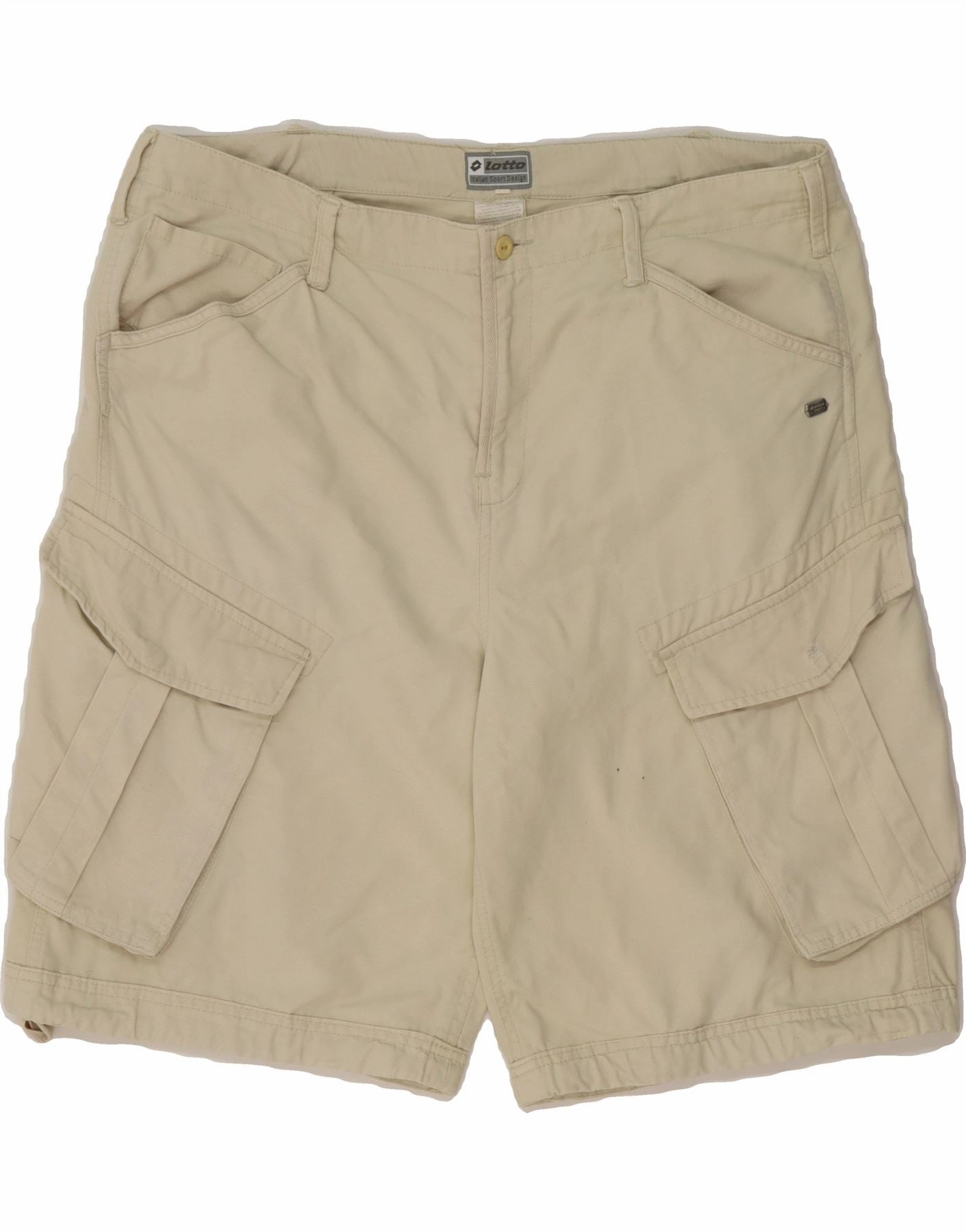 Ultra Soft Lining LOTTO Mens Cargo Shorts 2XL W40  Beige Cotton