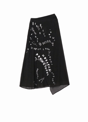 FIRE GODS PRINT ASYMMETRIC FLARED SKIRT Outdoor Essentials ThermalRegulation