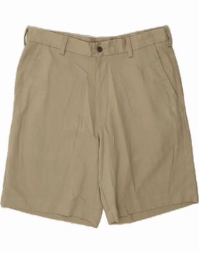 IZOD Mens Chino Shorts W34 Large  Beige Polyester summer shorts