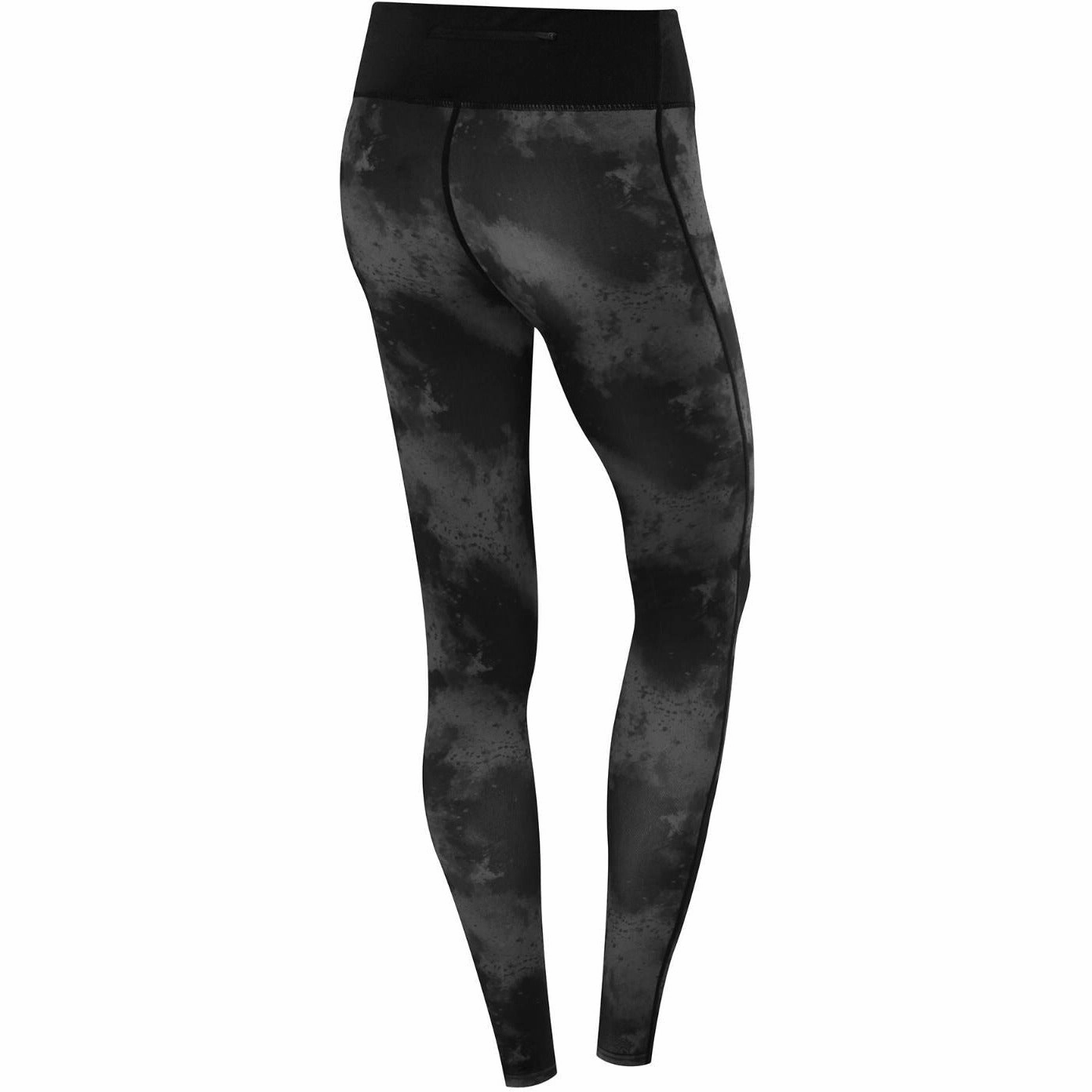 TCA Supreme Graphic Womens Long Running Tights - Black Balanced Stretch Breathable Comfort Fit