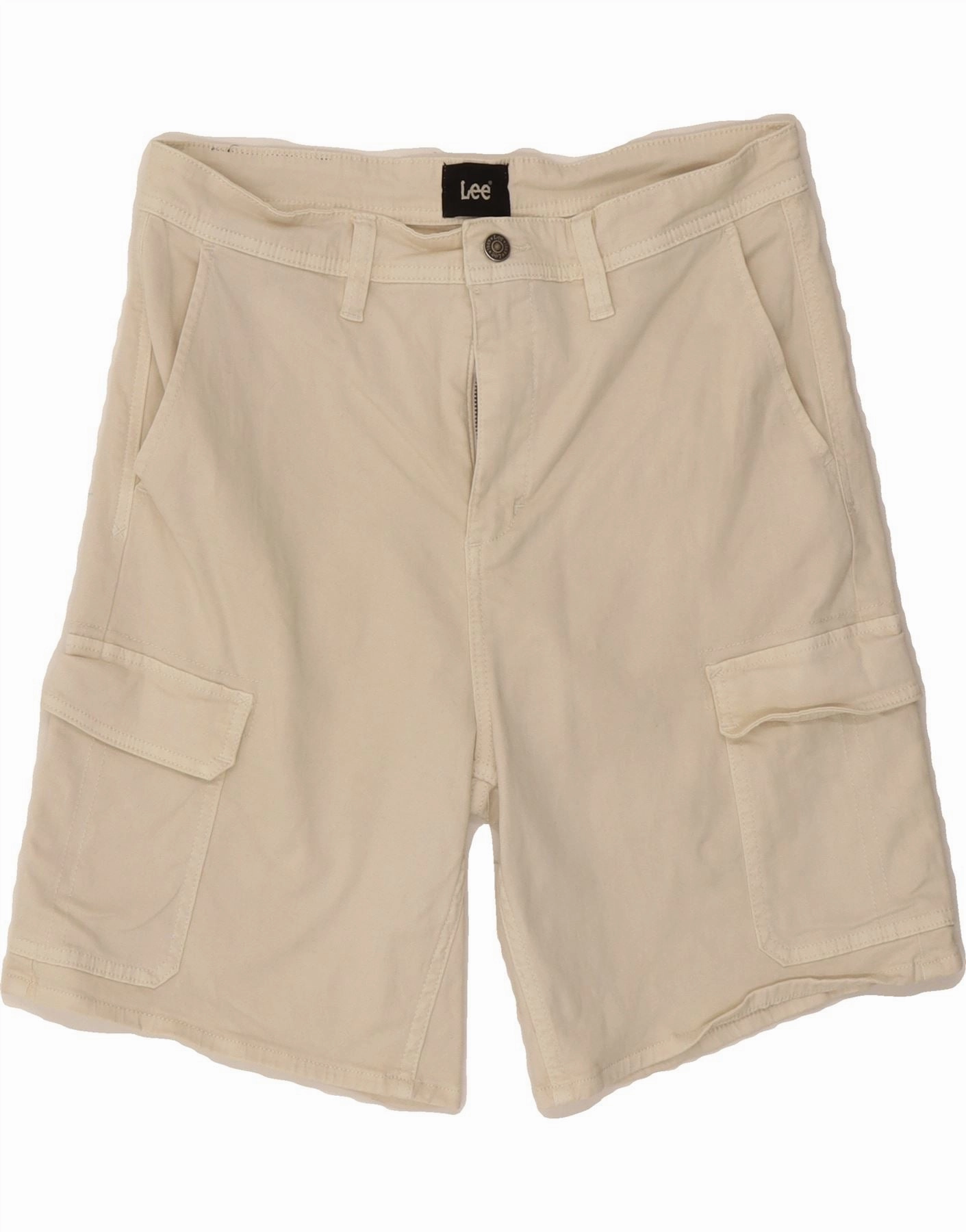 LEE Mens Cargo Shorts W32 Medium  Off White Cotton dancewear