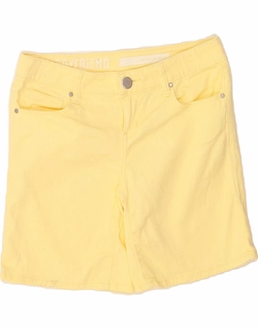 DKNY Mens Boyfriend Casual Shorts W30 Medium Yellow Elastane Stylish Shorts