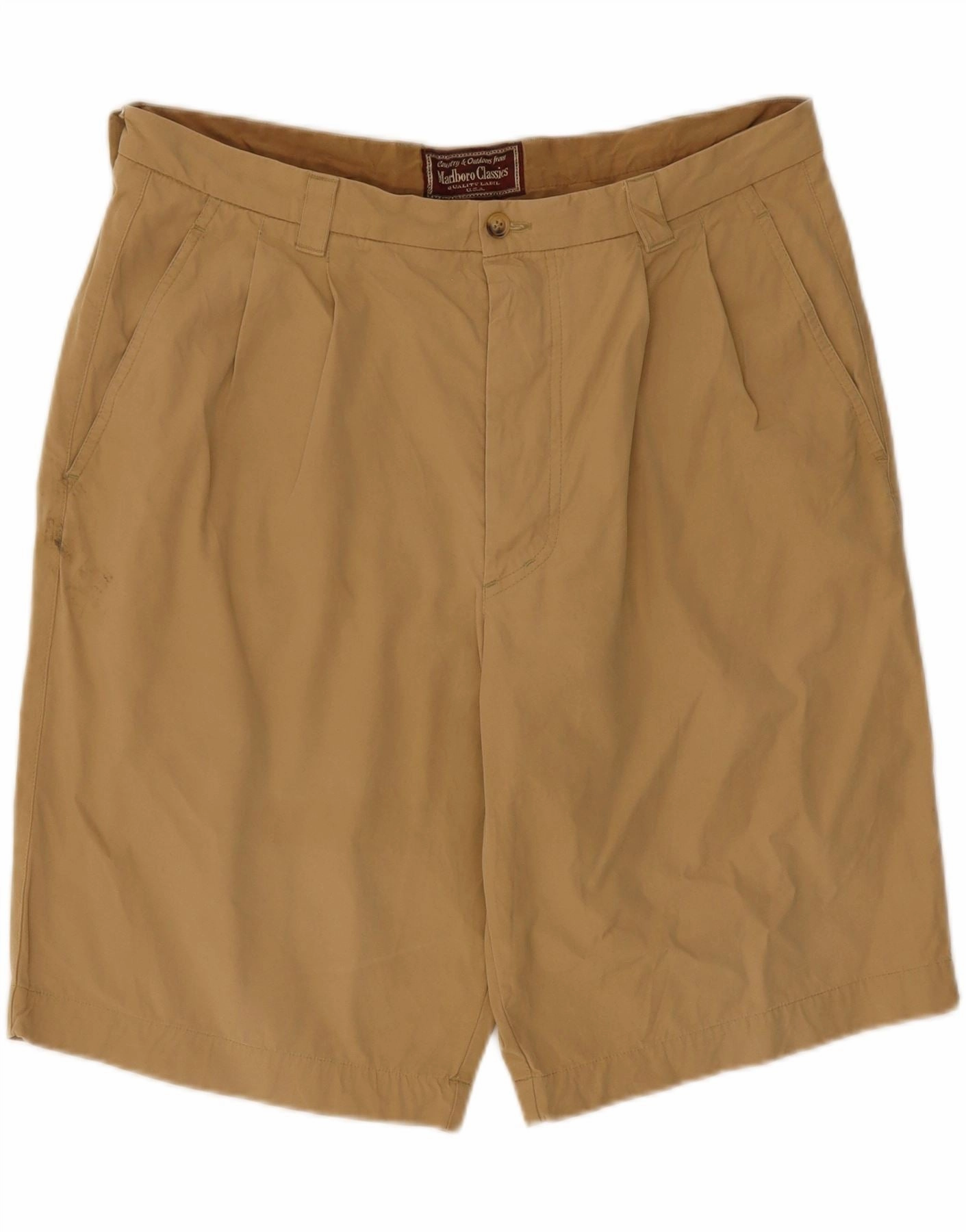 MARLBORO CLASSICS Mens Pegged Chino Shorts EU 56 3XL W36  Beige Cotton Double Layered Panels