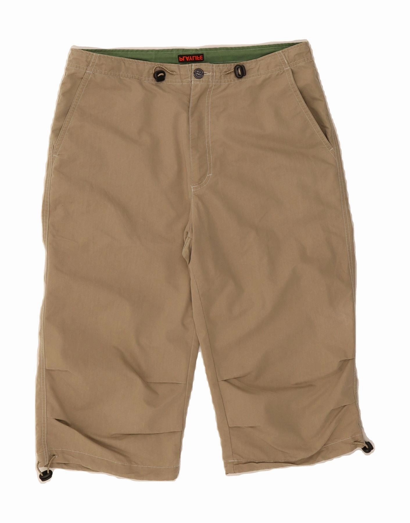 PLAYLIFE Mens Bermuda Shorts W32 Medium Beige Cotton No Bulky Feel