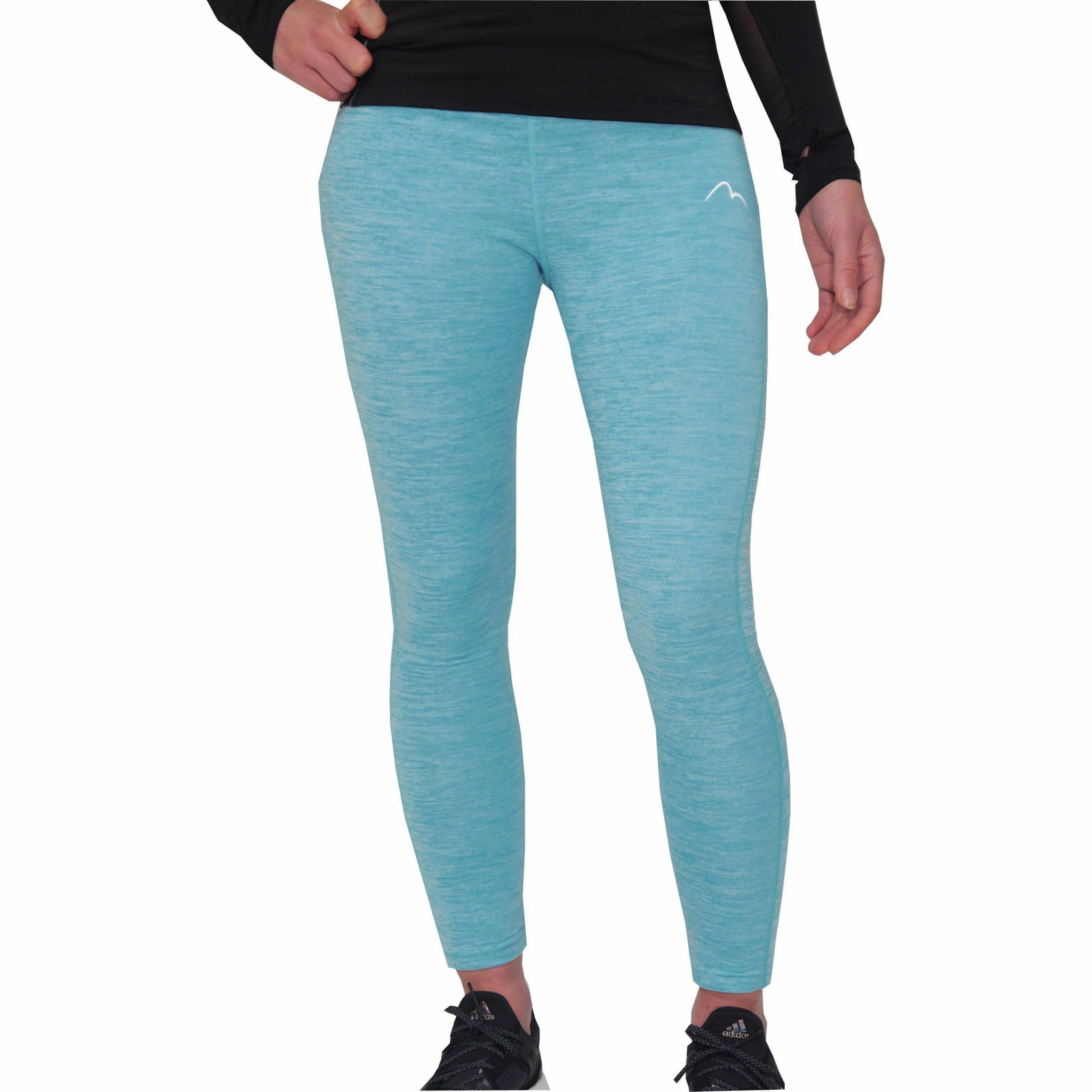 Calm Fit Flexible Wear More Mile Heather Womens Long Running Tights - Blue