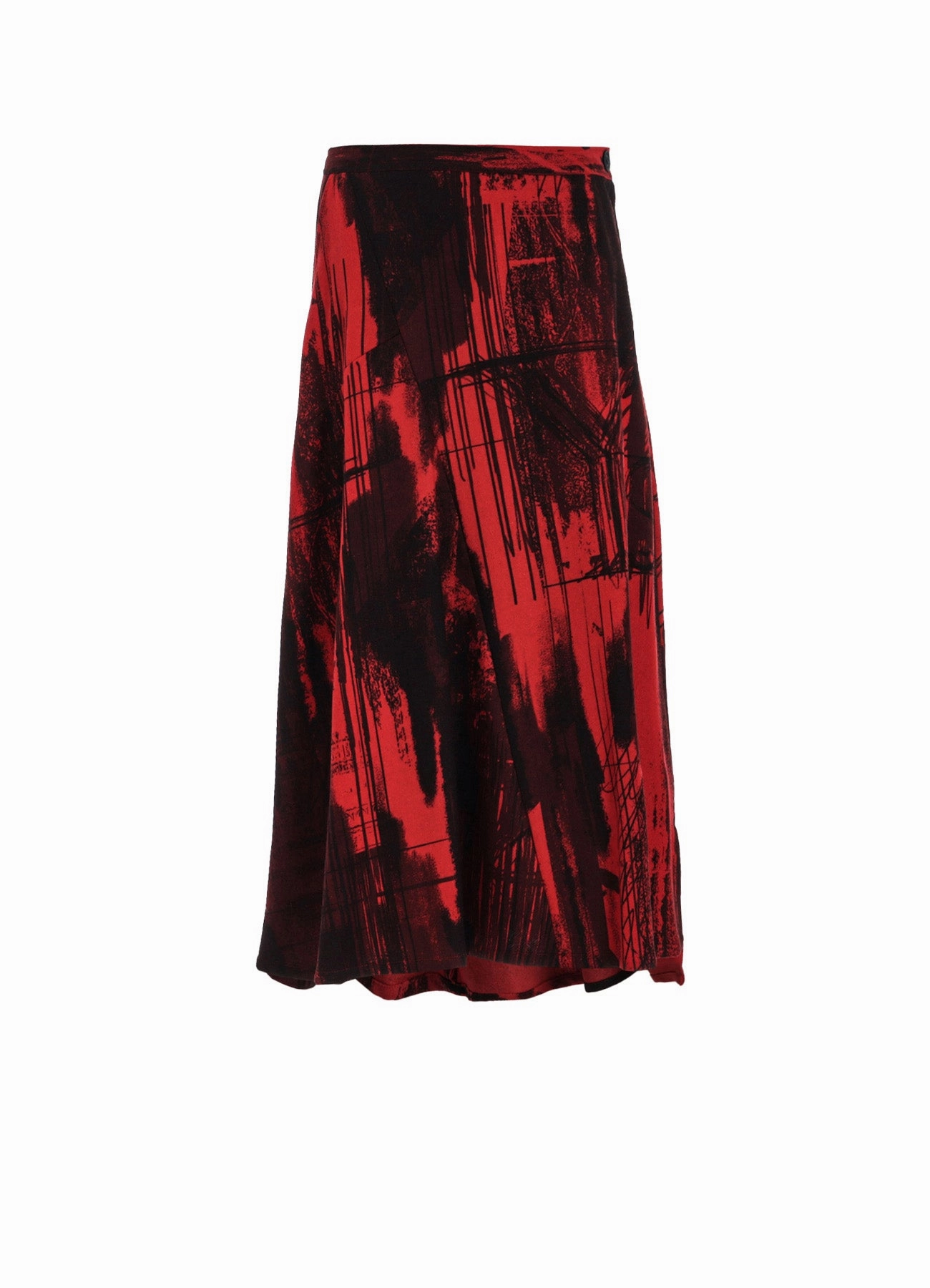 WOOL FLANNEL LOGO SCRIBBLE PT ASYMMETRIC FLARE SKIRT Day Hike Relaxed Comfort