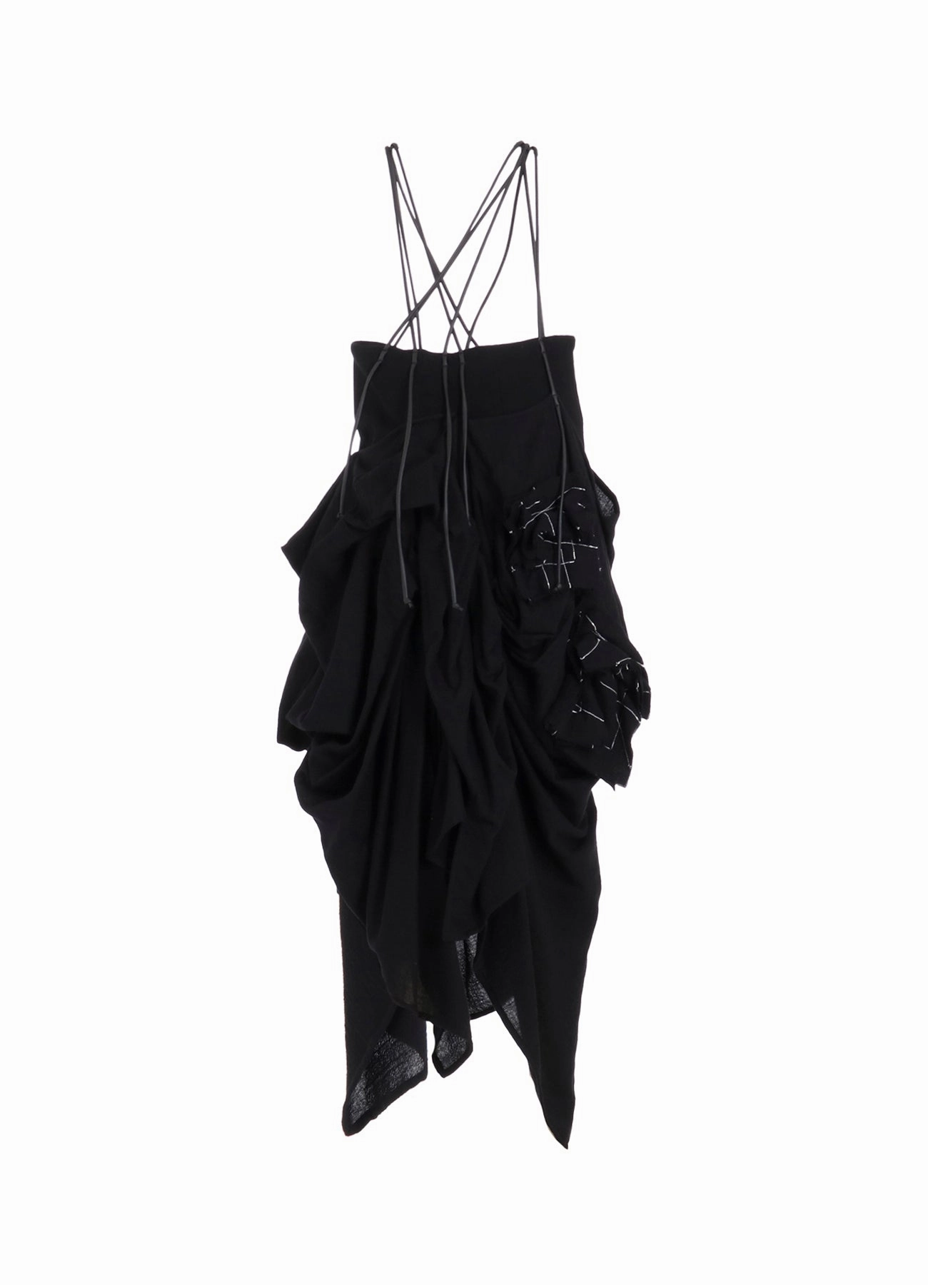 FLANNEL BOX D GATHERED SUSPENDER SKIRT Modern Waist Comfort Design