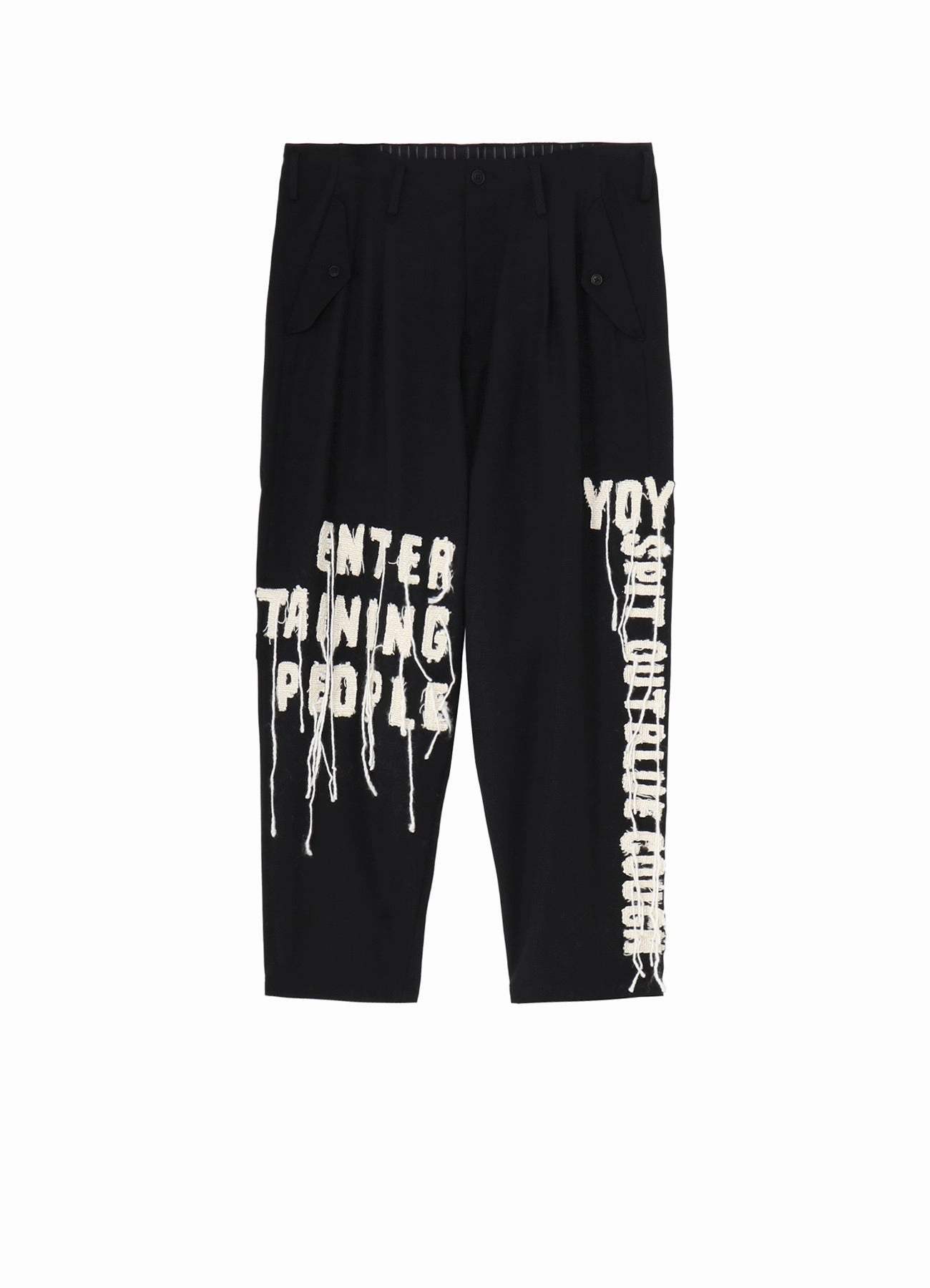 FLAP POCKET PANTS Button front Fitted waist