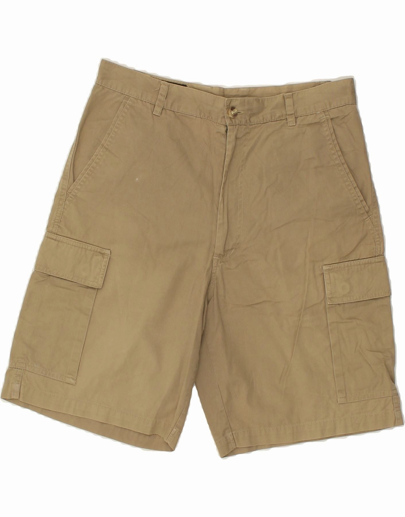 RIONERO Mens Cargo Shorts IT 48 Medium W32  Brown Cotton Airflow Design