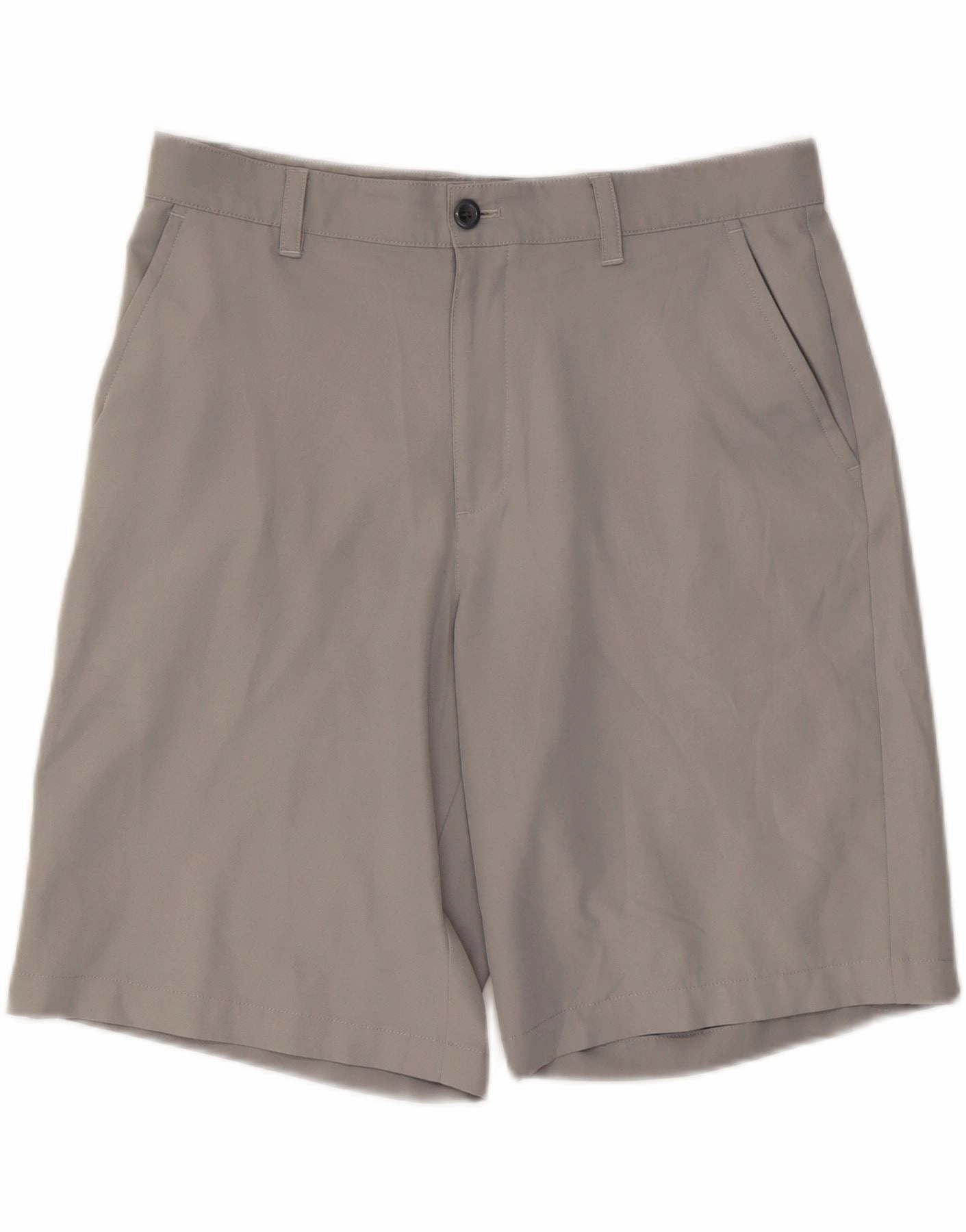 IZOD Mens Golf Chino Shorts W34 Large Grey Polyester Casual Shorts Eco - friendly