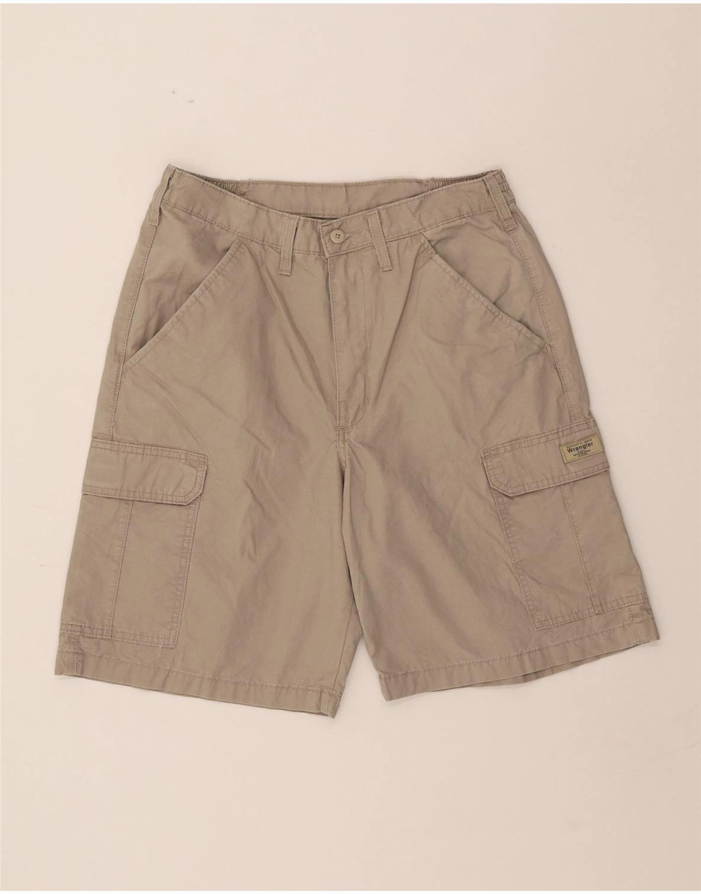WRANGLER Mens Cargo Shorts W32 Medium Beige Cotton Formal Occasion