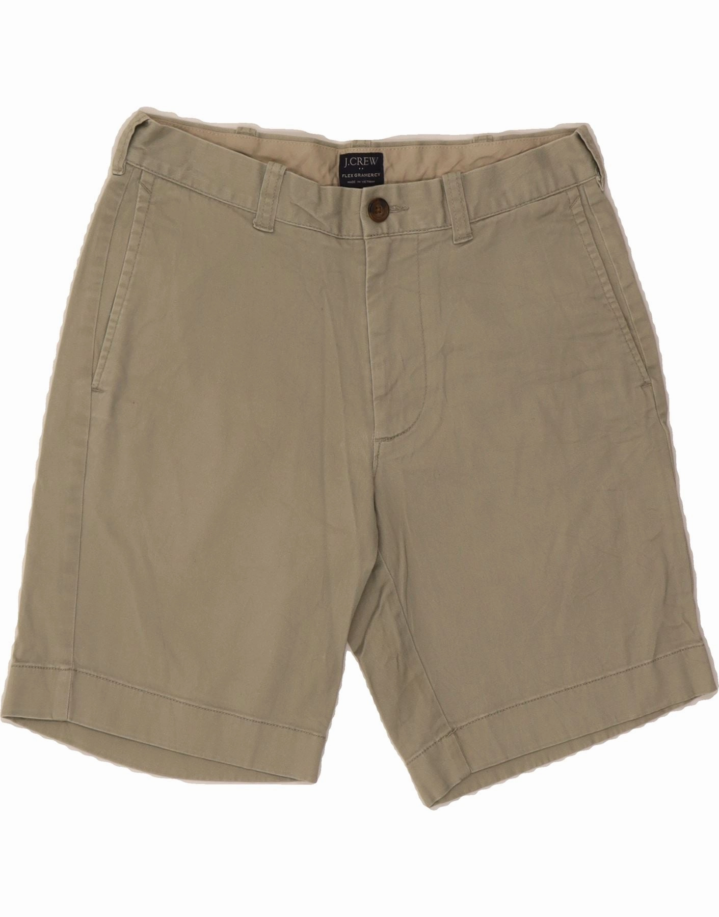 Moisture Management Lining J. CREW Mens Gramercy Chino Shorts W29 Small Beige Cotton