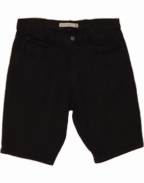 ZARA Mens Denim Shorts  W32 Black Cotton Summer essentials Breathable mesh