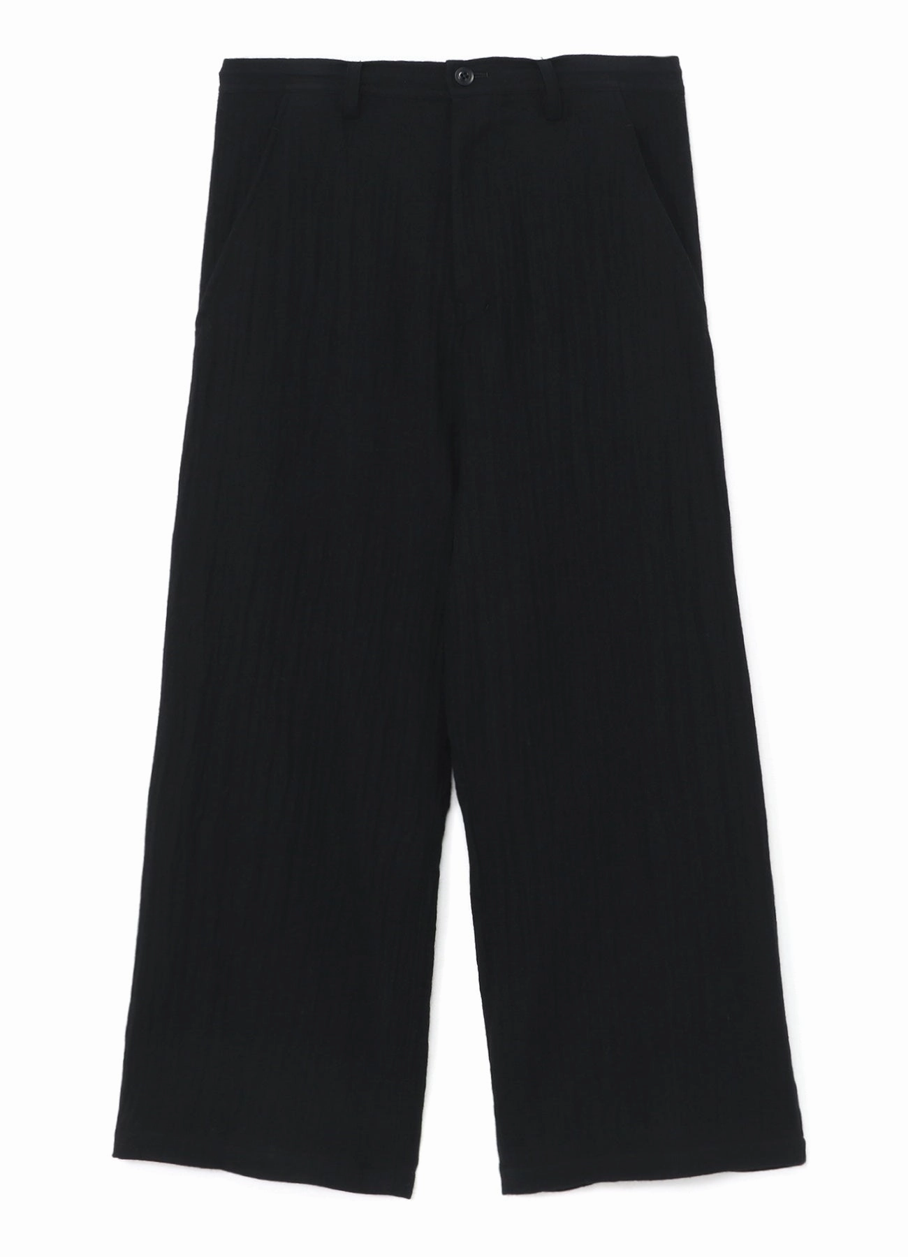 WOOL LONG STRAIGHT PANTS Easy Stretch