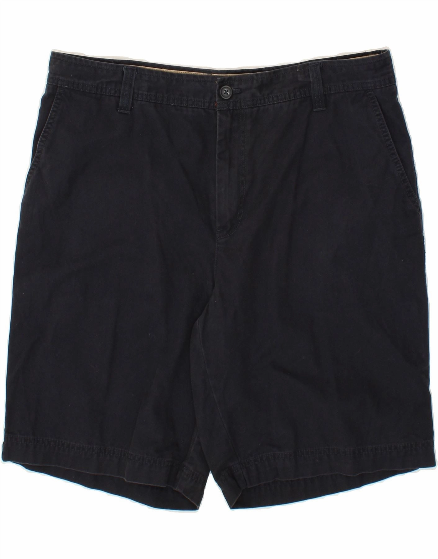 IZOD Mens Salt Water Chino Shorts W36 Large Navy Blue Cotton Sneakers