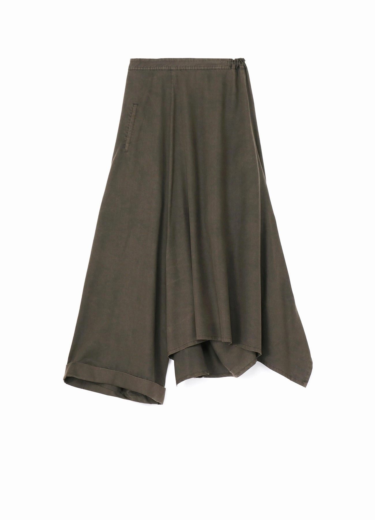 PermeableCloth Reflective Trim TENCEL PIGMENT DYEING DRAPED GATHED DETAIL SKIRT