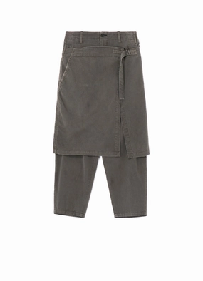 Relaxed Wearable GARMENT DYE WRAP PANTS