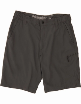 WRANGLER Mens Cargo Shorts W36 Large Grey Polyester Parka LightweightFabric