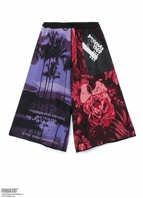 S'YTE x PEANUTS -OMNIBUS ILLUSTRATION-HAMEAUZE JACQUARD CULOTTE PANTS Cozy Stretch