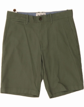PENGUIN Mens Chino Shorts EU 48 Medium W32 Green Cotton Active Layer Fit